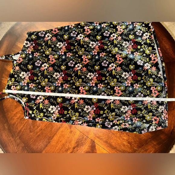 Sears Roebuck Girls Black w/ Flowers Floral Velvet Sundress Dress Large 14-16 - Picture 4 of 10